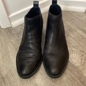 Born black leather booties